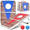 ROPODA Set da Gioco per Cornhole, Gioco da Lancio di Mais Portatile con 8 Sacchetti di Fagioli, Cornhole Bordo in Lega di Alluminio Leggero, Giochi da esterno Interno per Bambini Adulti