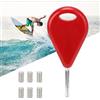 Tomantery Chiave per Pinna da Surf con Set di Viti, Chiave Esagonale in | Kit viti per pinne per tavola da surf, viti in acciaio inossidabile per pinne, chiave compatta per pinne per attrezzatura