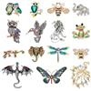 NBEADS 15 Spille Donna 15 Stili In Blocco, Spille Smaltate Animali Con Strass, Decorazioni Per Zaini Abiti E Badge
