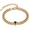 Grovjewfit Bracciale Foto Personalizzato con Proiezione per Uomo Donna Braccialetto con Immagine Nascosta nel Ciondolo Gioiello in Acciaio Titanio Regali per Coppie, Anniversari e San Valentino