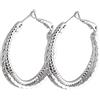 Homxi Orecchini a Cerchi,Orecchini Rame Rotondo 28MM Orecchini Argento