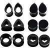 Mesnt 6 Paios Plug Orecchio Tappi in Silicone Cerchio Multiforme Piercing a Tunnel Estensore Dilatatori Lobo Double Flared Flesh Piercing