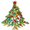 EVER FAITH Rhinestone Cristallo Christmas Albero di Natale Spilla Pin per Natale Vacanza Festa Jewelry Regalo
