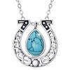 ABIGY Collana a ferro di cavallo, in argento Sterling 925, con ciondolo a forma di ferro di cavallo, gioiello da donna, Argento sterling