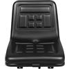 TESUGN Sedile universale per trattore, con schienale, in pelle PVC, impermeabile, regolabile orizzontalmente, per carrelli elevatori, escavatori, tosaerba e dumper
