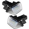 Inajoke 2 Pezzi LED Illuminazione Piastra Immatricolazione per Citro-en C3, C4, C5 | per SAXO, XSARA, 206, 207, 306, 307, 308, 406, 407, 5008 e per Partner, ricambio OEM 6340A3 6340.A3
