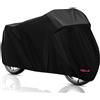 KOKOMALL Telo Coprimoto 210T Copri Scooter Impermeabile Copertura per Moto Esterno Bloccabile Protezione UV XXXL 295 x 110 x 140 cm