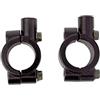ICTRONIX Coppia universale di supporti per specchietti da moto, 10 mm, per sterzo da 25 mm, colore nero