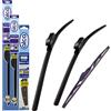 alca Germany Fits DS7 2017 - Set di 3 spazzole tergicristallo super piatte anteriori e posteriori 71,1 cm, 40,6 cm, 30,5 cm, ASF2816ST12HRC