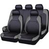 WQIUTT 9 Pezzi Auto Set Coprisedili per Ford Mondeo MK4 2007 2008 2009 2010 2011 2012 2013 2014,5 PostiCoprisedili PelleCuscino del Sedile Traspirante Impermeabile Antiscivolo Copri Sedili Auto