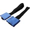 Yuanpgky Cinghia di fissaggio per manubrio anteriore della moto, in nylon, 100 cm x 4,5 cm, con testa da 10 x 10 cm, blu, per fissare moto in furgoni e rimorchi