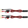 Generico 2 Pezzi Cavo SAE per Batteria 12V, Prolunga con Sgancio Rapido 16AWG con Terminali ad Anello e Fusibile da 10A, per Auto Moto ATV Caricabatterie