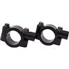 ICTRONIX Coppia universale di supporti per specchietti da moto,8mm, per sterzo da 25mm, colore nero