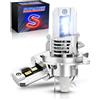 SUPAREE Lampade LED H4 Lampadina H4 LED Canbus con Ventola 30000LM 6500K | H4 LED Auto Abbagliante e Anabbagliante Lampadina LED H4 600% 70W 12V IP68 1:1 Plug and Play 2 Pezzi