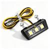 Tolanev Luce Targa Moto LED Mini Bianca 12V Universale per Scooter e Quad | Tecnologia SMD, Custodia in Plastica ABS, Montaggio su Portatarga, Cablaggio a Due Fili, Uso Notturno