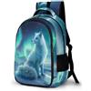 WECECE Zainetto Fox Pattern Ragazza 11 Anni Zaino per Computer Animal Aurora Studenti Scuola Media Cartella Scolastica Resistente Moderno Viaggio Uso Quotidiano Bookbag
