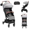VEVOR Passeggino per Neonati, Passeggino per Bambini con Schienale Regolabile 95°-175° Passeggino Neonato con Portabicchieri e Borsa per il Trasporto, Grigio Scuro