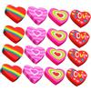 WRITWAA Gomme da Cancellare a Cuore Colorate 48 Pezzi Tpr per Bambini | Mini Gomme Forma di Cuore, Erasers Cute e Kawaii, per Cancelleria Back To School Party
