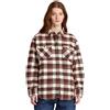 TIMBERLAND CAMICIA FLANELLA DONNA PLAID LONG SLEEVES OVER BIANCA MARRONE