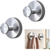 DMHYZTE 2pcs Ganci a Ventosa, Gancio Ventosa in Acciaio Inox, Appendi Accappatoio Bagno -Argento