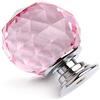 PILYON Maniglia A Barra Manopole Per Cassetti E Maniglie Per Cassetti Per Ufficio In Vetro Nero Con Sfere In Cristallo Manopole Per Portagioie Rosa 30mm 30 Pezzi