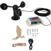 GLOGLOW Anemometro USB a 5V con Allarme Regolabile | Monitoraggio ad alta precisione con allarme, alimentazione USB, per uso esterno e cantieri