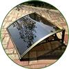 KDDEON Pensilina Tettoia per Porta Balcone Esterno,Copertura in Policarbonato,Tenda Porta o Finestra Rain Snow Shelter,60/130/200/290/380/450cm,Marrone/Staffa Champagne (60x120cm/24x47)
