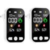 NHXF Rilevatore di Monossido di Carbonio e Gas 4 in 1, Rilevatore Gas Combustibile con Display LCD a Colori, Batteria Ricaricabile e Doppio Allarme, per Casa, Cucina, Camper e Appartamento(2 Pezzi)