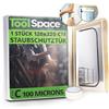 ToolSpace Porta antipolvere con chiusura lampo, 220 x 120 cm, tipo C, facile da installare, riutilizzabile e durevole, ideale per ristrutturazioni, protegge da polvere, sporco e schizzi di colore
