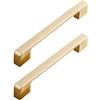 XIAODANHUA Maniglie per Mobili 2 Pezzi Maniglie per Porte da Cucina Oro Spazzolato Maniglia per Armadi da Bagno Maniglie per Cassetti in Lega di Zinco con Viti (Length 170mm)