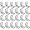 Novocloud 24 Pezzi Squadretta di Giunzione Angolare, 50 x 50 x 35 mm Squadretta Rinforzata Zincate Connettori Angolari in Zincate squadrette Angolari a 90 Gradi per Scaffali Tavoli