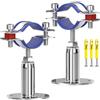 MOUMOUTEN pezzi di staffa di supporto per tubi in acciaio inossidabile 304, staffa di supporto per tubi regolabile da 50-100 mm con viti, per tubi di diametro da 80-89 mm (3,14-3,50)