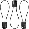 WestCH 3 Pezzi Lucchetto a Combinazione 4 Cifre con Cavo da 50 cm Ø 3 mm, Nero | Lucchetto Armadietto Combinazione con Cavo, Impermeabile e Antiruggine, per Valigie Zaini Casse Attrezzi Cassetti Caschi