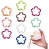 HERKINDNESS 30 Pezzi Moschettoni per Borse, Forma di Fiore Colorato | Anelli Portachiavi, Anelli per Borse Uncinetto con Molla, Moschettone Portachiavi, per Chiavi, Borses, Fai-da-Te