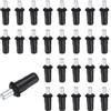 QUARKZMAN 60Pcs Perni Di Riparazione Per Persiane, 0.94x0.39 Perni Di Sostituzione A Molla In Metallo Per Fissaggi Di Persiane Per Finestre, Ante Di Mobile E Lamelle Mobili, Nero