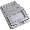 IXTRIMA Placca con coperchio e Supporto da esterno Ip55 3 posti (idrobox) compatibile con Bticino matix, supporto stagno 3P COLORE Grigio (Confezione da 3)