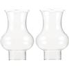 HEALLILY Paralume 2 Pezzi Vetro Trasparente, per Lampada ad Olio | Diametro Foro 30mm, 9,5x6x6 CM, Facile da Installare e Pulire, Stile Classico Elegante