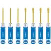 Batum Set di 7 chiavi a bussola esagonali da 2 mm a 5 mm con manico in alluminio per modellismo RC ed elettronica.