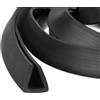 QUARKZMAN 6 Metri Di Lunghezza Profilatura A Canale 7/16 L x 15/32 H Nero | U, Guarnizione Di Gomma Protettiva, Per Bordi Tipo Piatto, Adatto Per Bordi Da 8mm