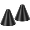 Beaupretty Calotta Coprifili in Ferro Nero 2 Pezzi, Paralume Conico Vintage per Lampada da Tavolo e Sospensione, Facile Manutenzione e Design Industriale Minimalista