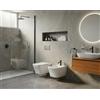 Taco Sanitari sospesi WC e Bidet in Ceramica Copriwater soft-close MEZZOGIORNO Bianco Lucido