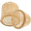 TOYZFRIENDY Paralume in Bambù Intrecciato per Lampada Sospesa 5,2cm 2 Pezzi | Stile Rustico Cinese, Diffusione Morbida della Luce, per Camera da Letto e Zona Pranzo