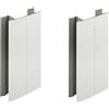 cyclingcolors 2x Connettore Zoccolino Battiscopa 150mm bianco opaco Bordo Mobili Cucina Zoccolo Giunzione multiangolo angolare