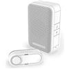 Honeywell Home DC311S Serie 3, Campanello Portatile senza Fili con Pulsante, Bianco
