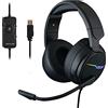 THE G-LAB Korp THALLIUM Cuffie da Gaming USB Sound 7.1 Surround Digitale, Microfono con Cancellazione del Rumore, LED RGB, Compatibile con PC PS4 PS5 Mac, Nero