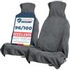 Upgrade4cars 2 x Coprisedile Spugna Anteriore Grigio Auto Accessori | Copertura in Cotone | Accessorio pratico per il veicolo | Facile da usare e da riporre | Estate & Inverno