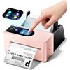 Phomemo Stampante Etichette 4x6 con Schermo Touchscreen, Bluetooth, Rosa | Stampante Termica Etichette 4x6, Stampante Etichette Adesive Bluetooth, Compatibile con Amazon, Vinted, DHL, Etsy e UPS
