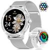 BENYAR SMART Orologio Smartwatch Donna 1,32" HD con Strass, Design Ultra-Sottile 9mm Elegante e Sportivo, Chiamate Bluetooth, Cardio, SpO2, Monitor Ciclo Mestruale, 100+ Sport, Compatibile iOS/Android, Grigio