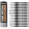 Nicpro 16 Pezzi Pennelli per Dipingere in Custodia, Set Pennelli Fine Pittura per Artisti Vernici Acriliche, Acquerelli, Oli, Guachi, Miniatura Pittura