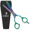 SS INSTRUMENTX Forbici professionali per parrucchiere, per sfoltire i capelli, forbici da barbiere, parrucchiere, estetista, parrucchiere (titanio, 14 cm)